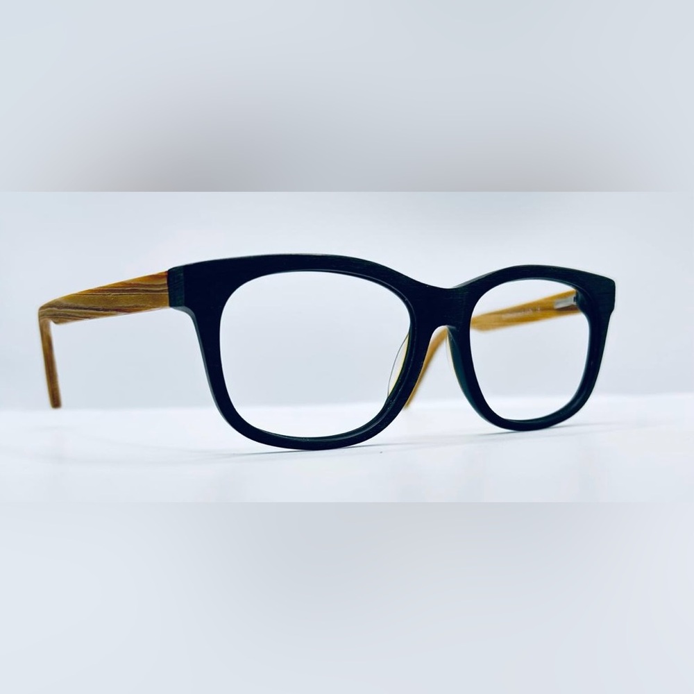 Eyebuydirect White pine Brown Gray Wood Oval Sunglasses Frames Only